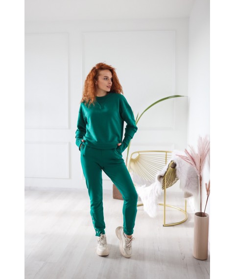 Спортивный костюм женский зеленый Modna KAZKA MKSB006-2