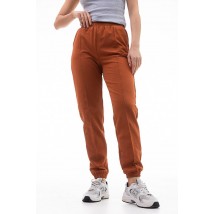 Спортивные штаны женские джоггеры терракотовые Modna KAZKA MKAR32701-2