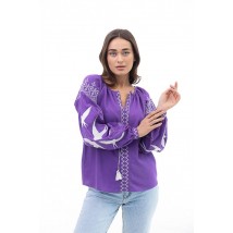 Вышиванка женская с ласточками фиолетовая Modna KAZKA MKAR46463-1