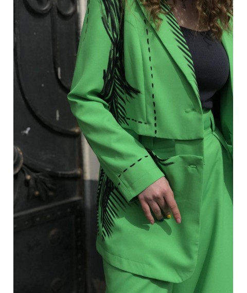 Костюм классический женский с принтом зеленый YOUR WAY 206-2
