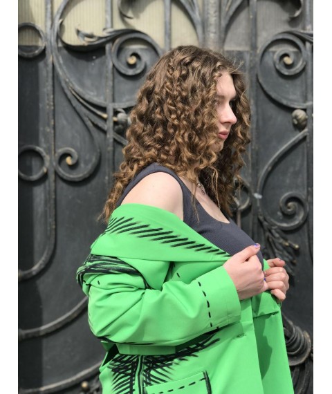 Костюм классический женский с принтом зеленый YOUR WAY 206-2