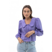 Блуза женская укороченная с объемными рукавами сиреневая Modna KAZKA MKAR69007-3