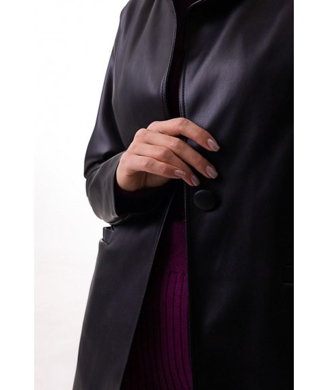 Пиджак женский из кожзама черный Modna KAZKA MKAR46439-1