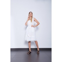 Женское платье летнее белое дизайнерское Modna KAZKA Снежана MKPR1395 42