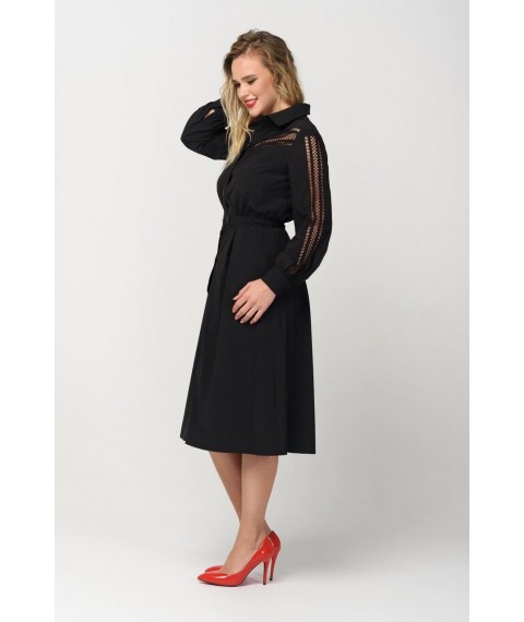 Коктейльное женское черное платье Modna KAZKA MKRMD1344-2 46