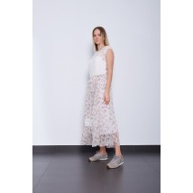 Платье летнее женское миди стильное белое дизайнерское Modna KAZKA Шампань MKPR8741 44