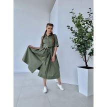 Платье женское летнее миди оливковое Modna KAZKA Моника MKSN2149/4-01 48