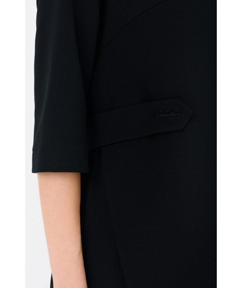 Женское дизайнерское маленькое чёрное платье прямое до колена Modna KAZKA MKRM2018 44