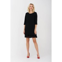 Женское дизайнерское маленькое чёрное платье прямое до колена Modna KAZKA MKRM2018 46