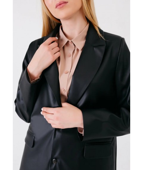 Пиджак женский кожаный черный Modna KAZKA MKBS6577 42