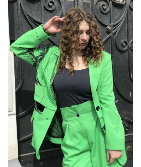 Костюм классический женский с принтом зеленый YOUR WAY 206-2 42
