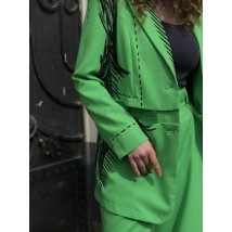 Костюм классический женский с принтом зеленый YOUR WAY 206-2 46