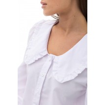 Блуза женская укороченная с объемными рукавами белая Modna KAZKA MKAR69007 42