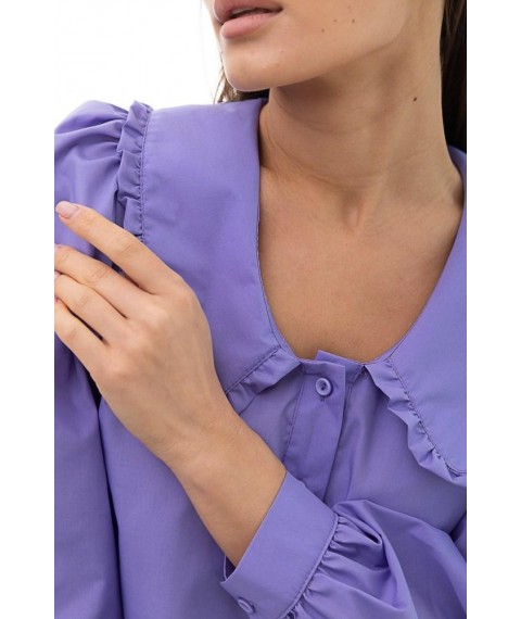 Блуза женская укороченная с объемными рукавами сиреневая Modna KAZKA MKAR69007-3 42