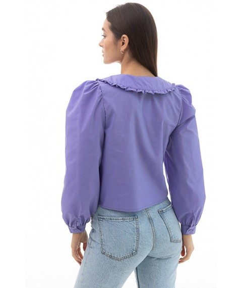 Блуза женская укороченная с объемными рукавами сиреневая Modna KAZKA MKAR69007-3 46