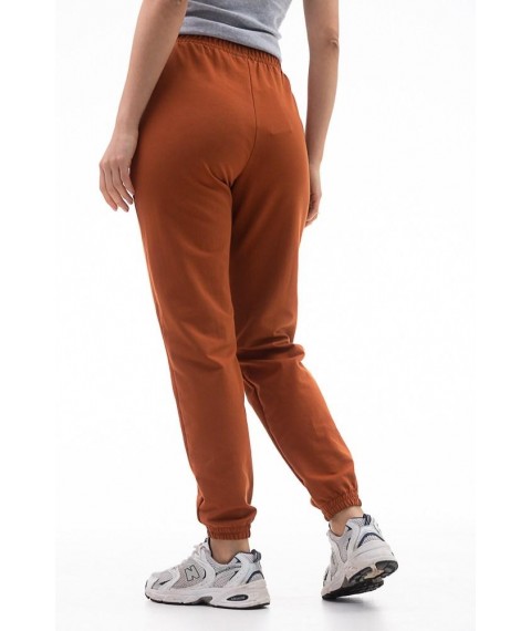 Спортивные штаны женские джоггеры терракотовые Modna KAZKA MKAR32701-2 46