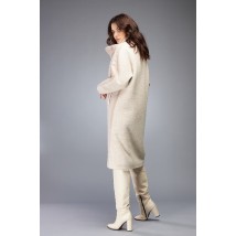 Пальто женское молочное комбинированное с плащевки Marshal Wolf MKMO-73 48