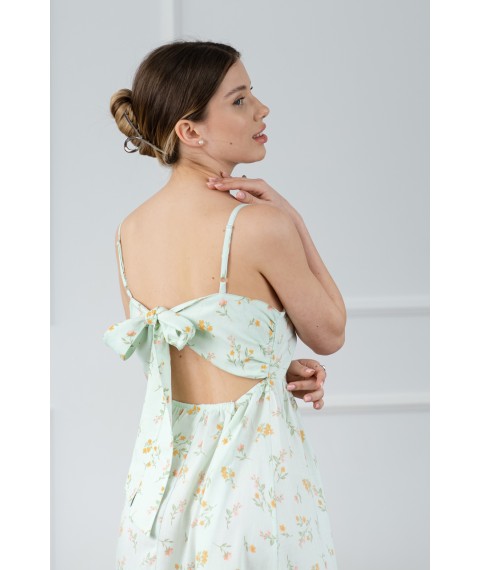 Платье женское с завязкой на спине мятное Modna KAZKA MKAZ6245
