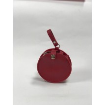 Поясная сумка женская круглая из экокожи красная Modna KAZKA MKАП-567-2