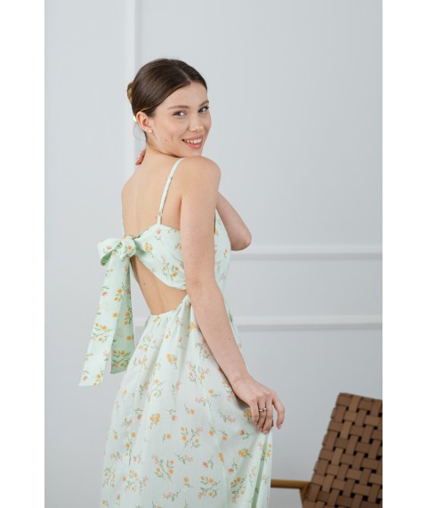 Платье женское с завязкой на спине мятное Modna KAZKA MKAZ6245 46