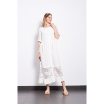 Платье женское летнее миди белое Мелания Modna KAZKA MKPR2526-2 46