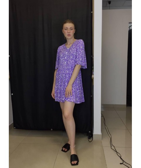 Платье женское летнее короткое лиловое Modna KAZKA MKAZ6049-3 48