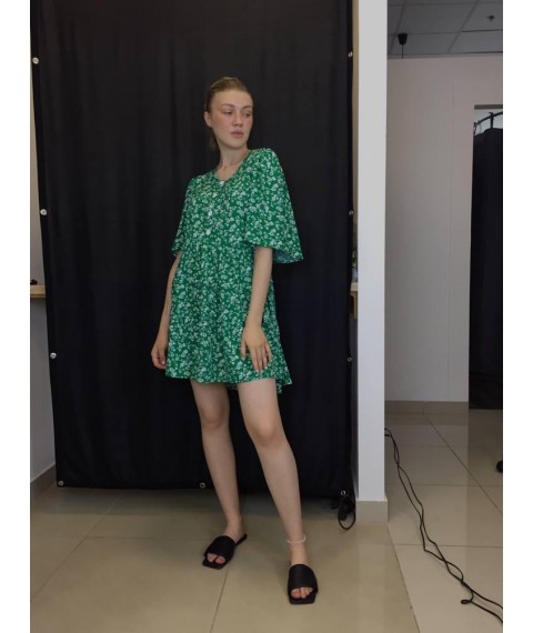 Платье женское летнее короткое зеленое Modna KAZKA MKAZ6049-4 44