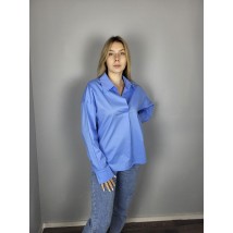 Рубашка женская базовая голубая Modna KAZKA MKAD3211-99