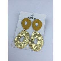 Серьги женские изысканные золотистые с желтым Тиффи Modna KAZKA MKMO3278-1