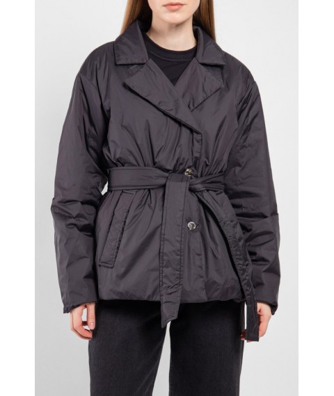 Куртка-пиджак женская короткая трендовая черная Modna KAZKA MKASAY23-5