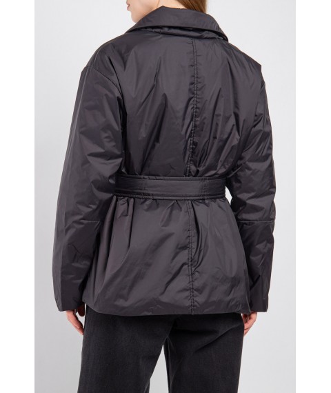 Куртка-пиджак женская короткая трендовая черная Modna KAZKA MKARAY23-5 46