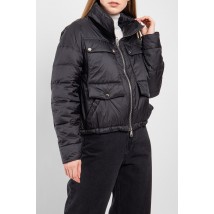 Куртка женская короткая трендовая черная Modna KAZKA MKASAY20-1
