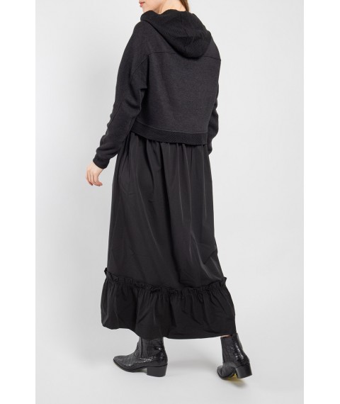 Платье женское миди черное Даша Modna KAZKA MKPR2118-1 60
