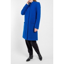Женское пальто из вареной шерсти дизайнерское синее Modna KAZKA МKFL-1010