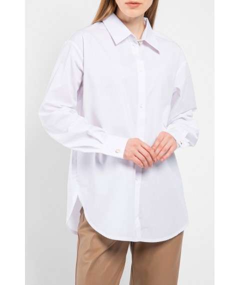 Рубашка женская базовая белая Modna KAZKA MKLN849-1 50-52