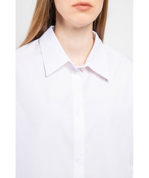 Рубашка женская базовая белая Modna KAZKA MKLN849-1 42-44