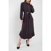 Платье женское миди черное в полоску дизайнерское Modna KAZKA Флирт MKPR7741-2