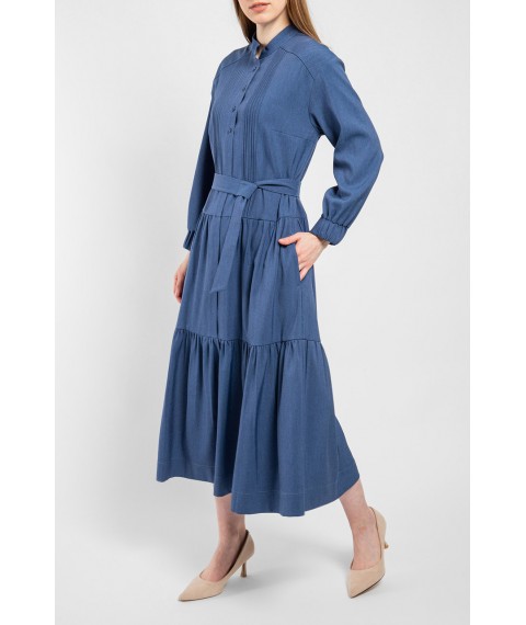 Платье женское миди синее "Марианна" Modna KAZKA MKPR2109-1