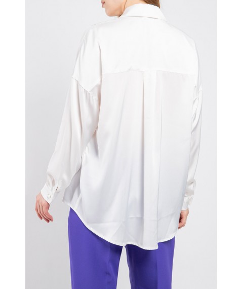 Рубашка женская базовая с пуговицами молочная Modna KAZKA MKSN2273/1-01