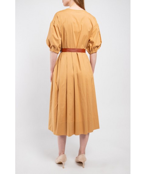 Платье женское на запах миди бежевое Modna KAZKA Токио MKSN2263-03