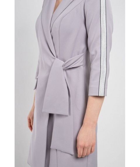 Платье-пиджак женское с поясом серое Modna KAZKA MKEN1072