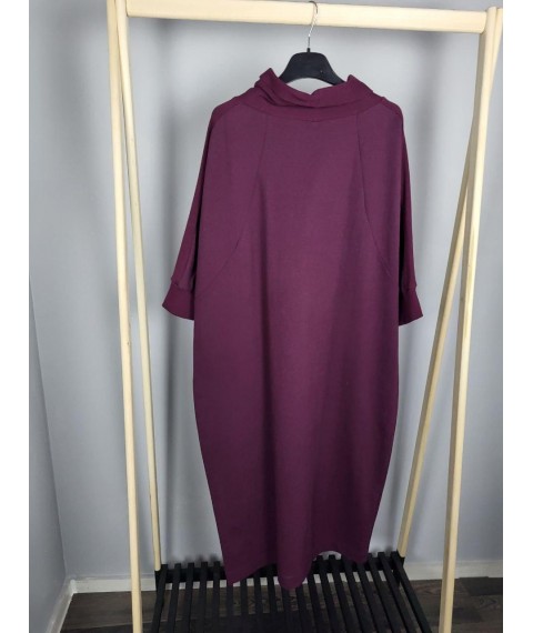 Платье женское дизайнерское демисезонное миди фиолетовое Modna KAZKA MKSH2365-2
