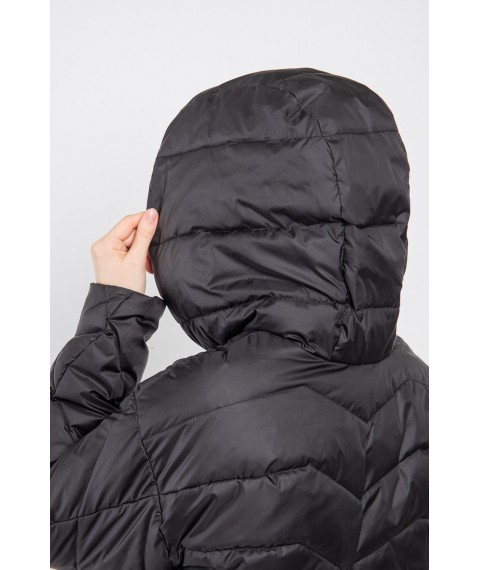 Куртка женская короткая трендовая черная Modna KAZKA MKARAY29-1 42