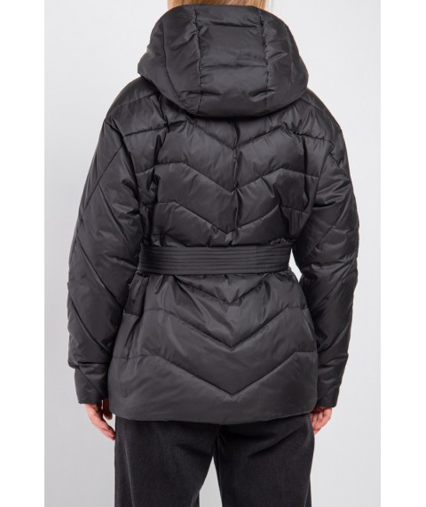Куртка женская короткая трендовая черная Modna KAZKA MKARAY29-1 44
