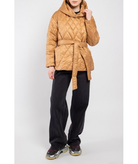Куртка женская стеганая короткая трендовая кемел Modna KAZKA MKASAY23-3 40