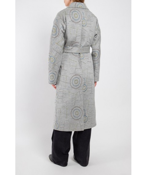 Пальто женское длинное серое Modna KAZKA MKCR911 42