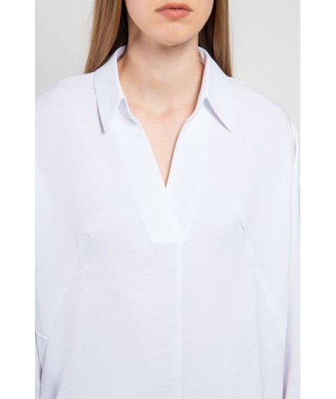 Блуза женская свободного кроя белая Modna KAZKA MKAZ6303-1 44