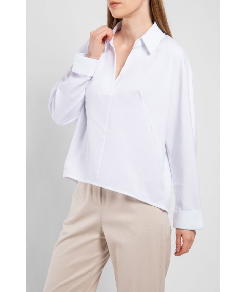 Блуза женская свободного кроя белая Modna KAZKA MKAZ6303-1 46