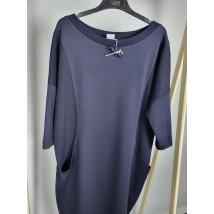 Платье женское базовое демисезонное миди синее Modna KAZKA Коди MKSH2281-2 48