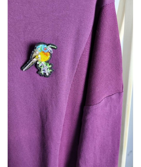Платье женское базовое демисезонное миди фиолетовое Modna KAZKA Коди MKSH2281-1 42